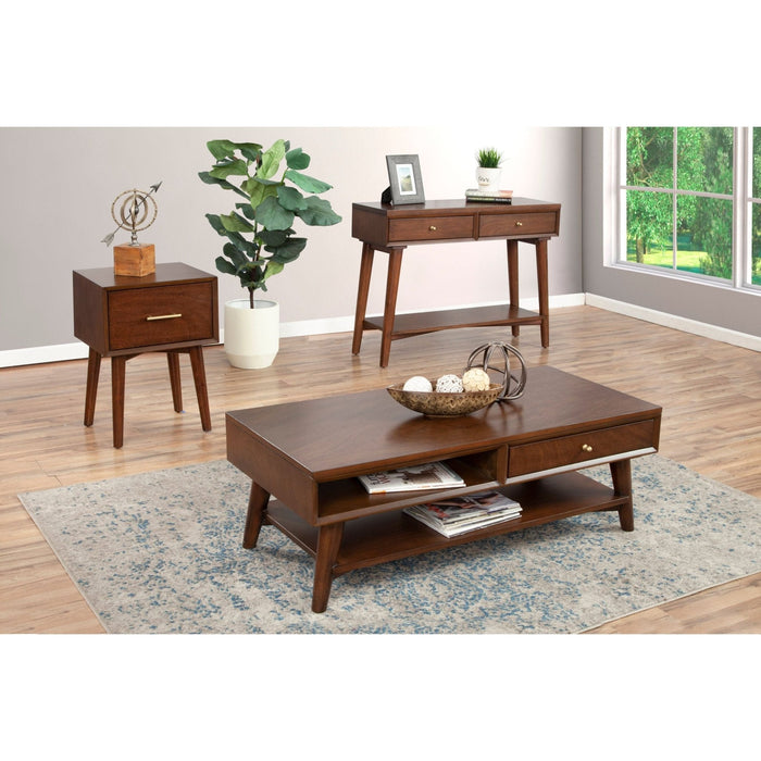 Alpine Furniture Flynn Console Table, Walnut