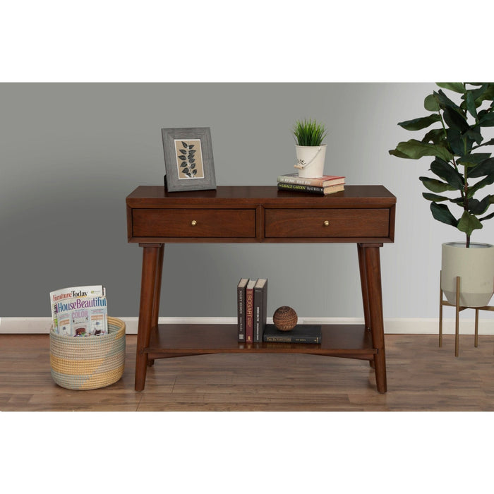 Alpine Furniture Flynn Console Table, Walnut