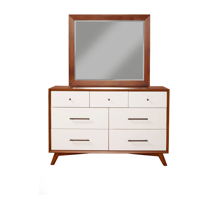 Alpine Furniture Flynn Dresser, Chestnut/White