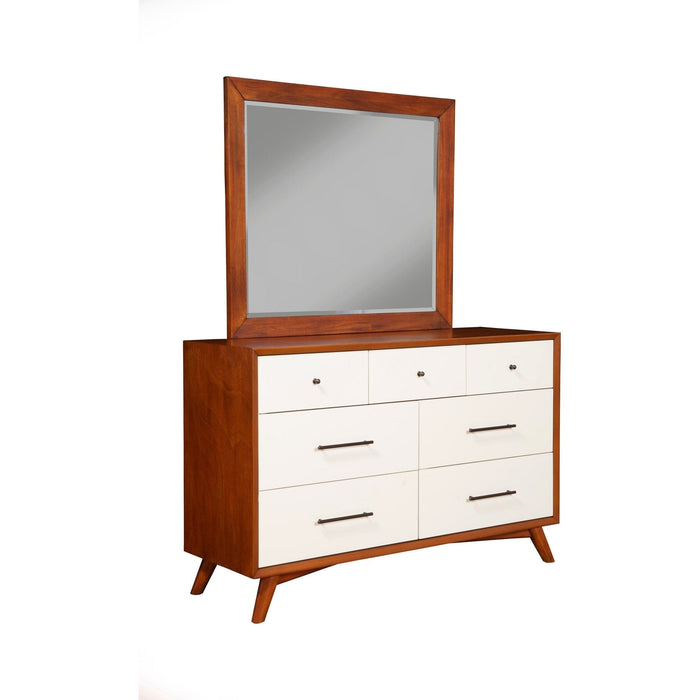 Alpine Furniture Flynn Dresser, Chestnut/White