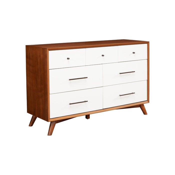 Alpine Furniture Flynn Dresser, Chestnut/White
