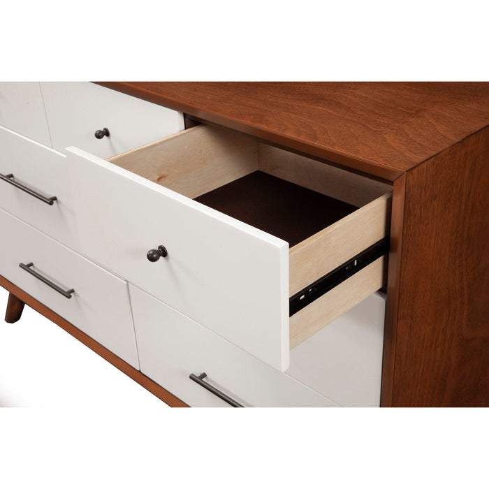 Alpine Furniture Flynn Dresser, Chestnut/White