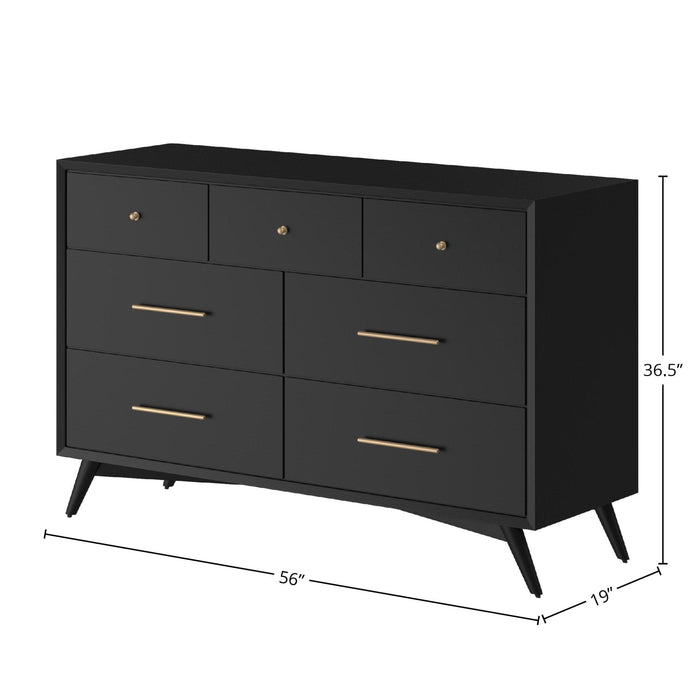 Alpine Furniture Flynn Dresser, Black