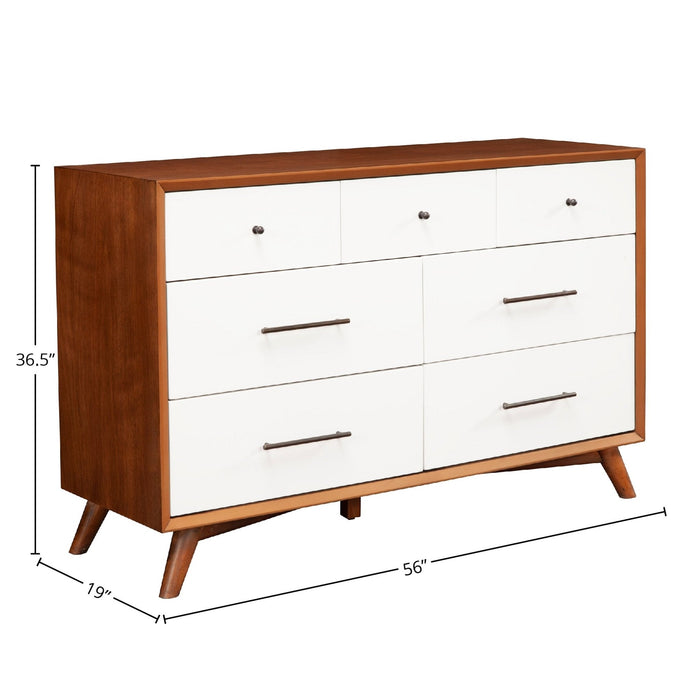 Alpine Furniture Flynn Dresser, Chestnut/White