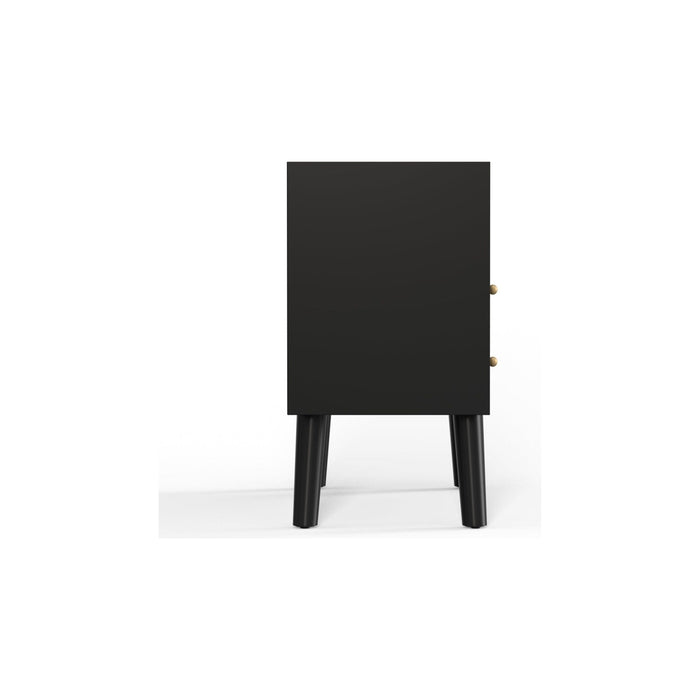 Alpine Furniture Flynn Large Nightstand, Black