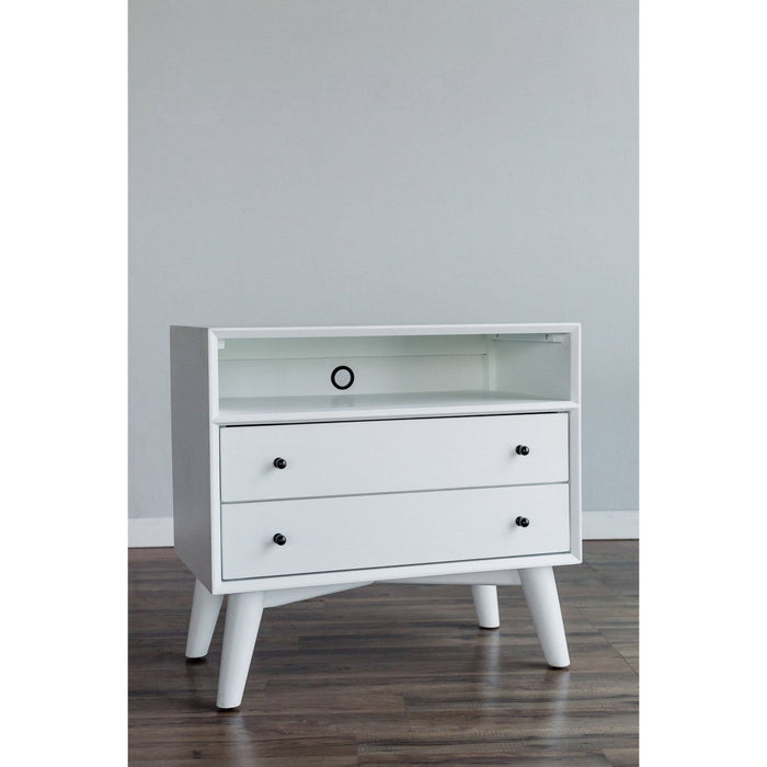 Alpine Furniture Flynn Large Nightstand, White