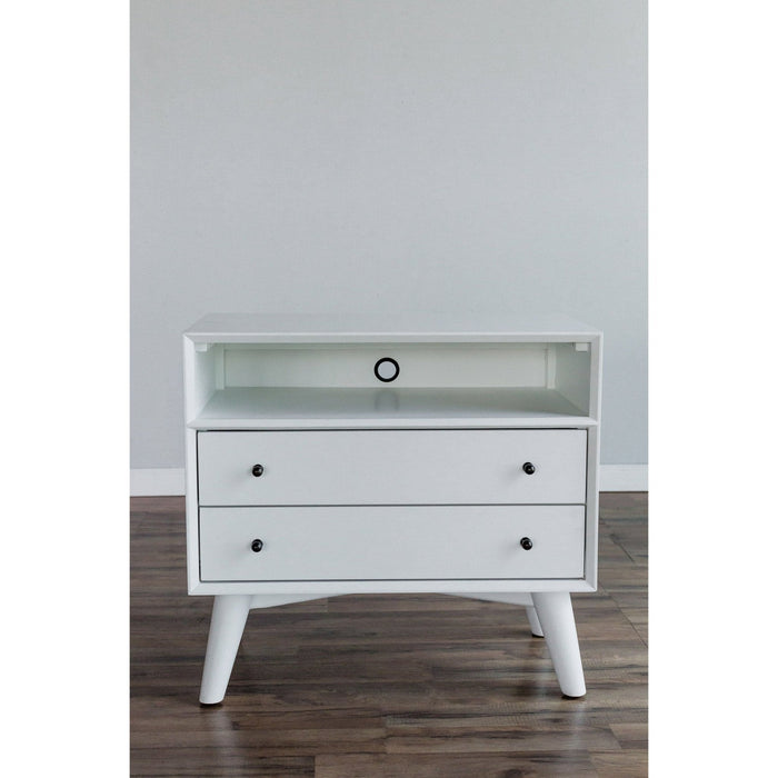 Alpine Furniture Flynn Large Nightstand, White