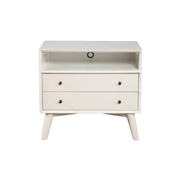 Alpine Furniture Flynn Large Nightstand, White