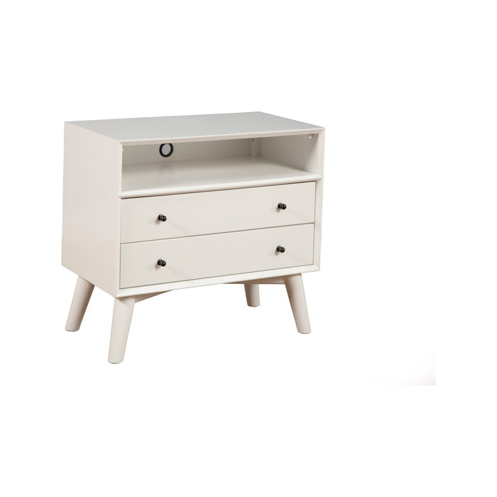 Alpine Furniture Flynn Large Nightstand, White