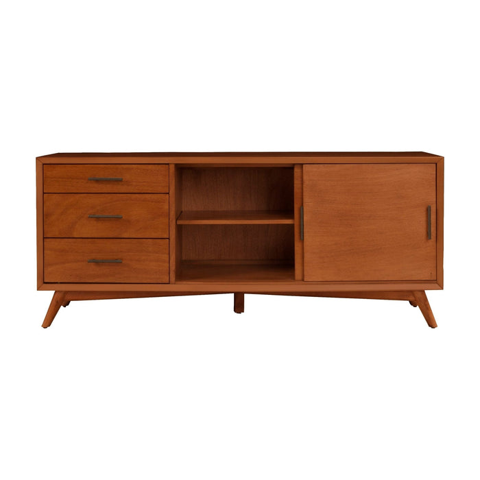 Alpine Furniture Flynn Large TV Console, Chestnut