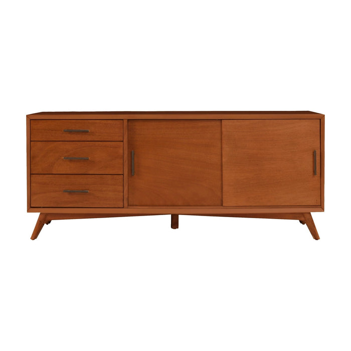 Alpine Furniture Flynn Large TV Console, Chestnut