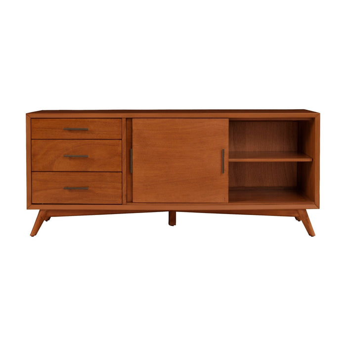 Alpine Furniture Flynn Large TV Console, Chestnut