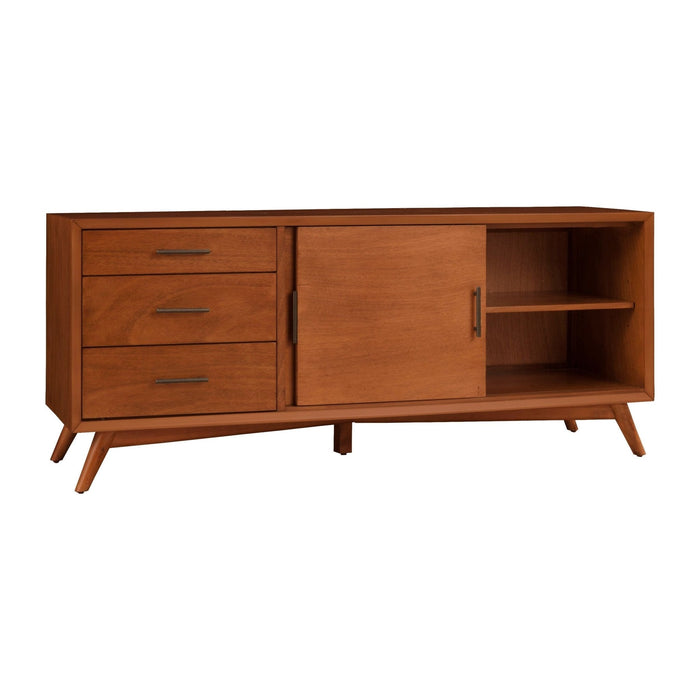 Alpine Furniture Flynn Large TV Console, Chestnut