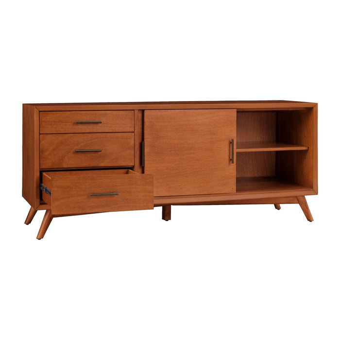 Alpine Furniture Flynn Large TV Console, Chestnut