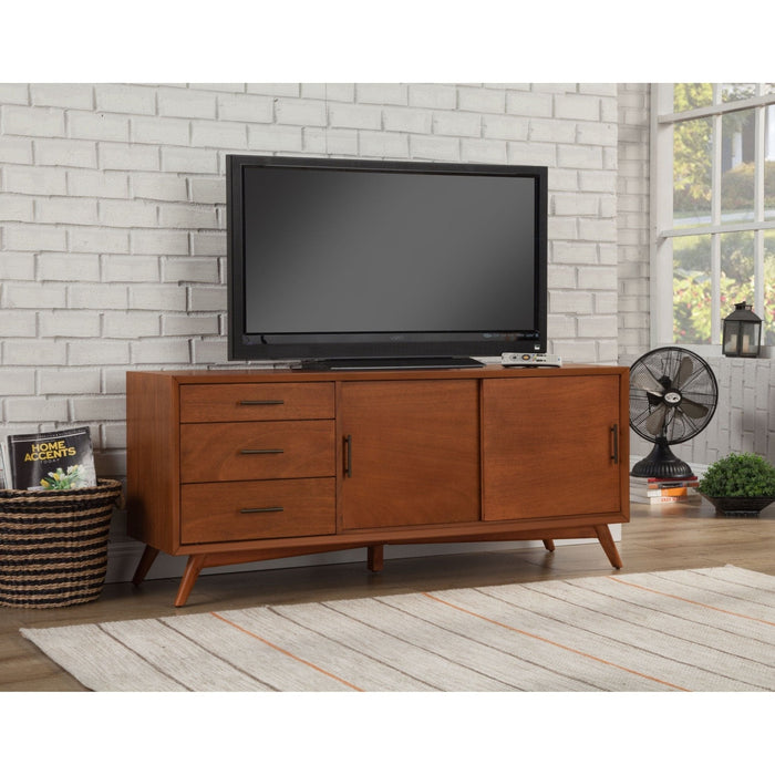 Alpine Furniture Flynn Large TV Console, Chestnut
