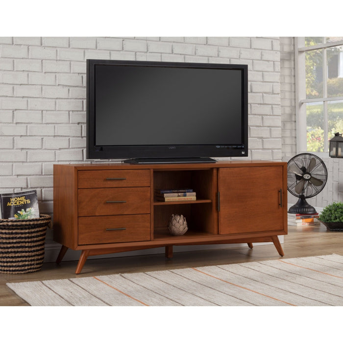 Alpine Furniture Flynn Large TV Console, Chestnut