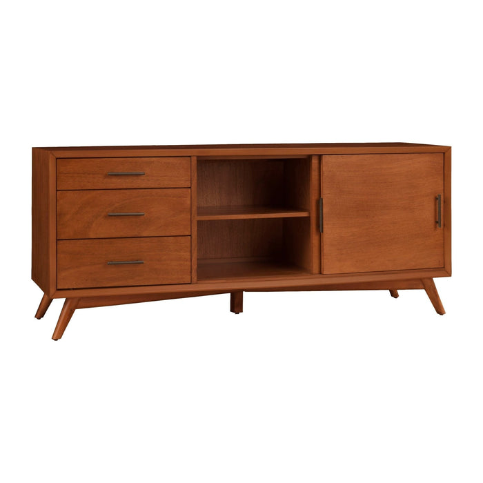 Alpine Furniture Flynn Large TV Console, Chestnut