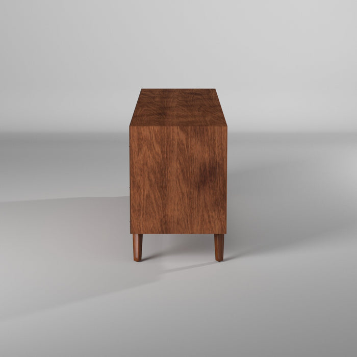 Alpine Furniture Flynn Large TV Console, Chestnut/White