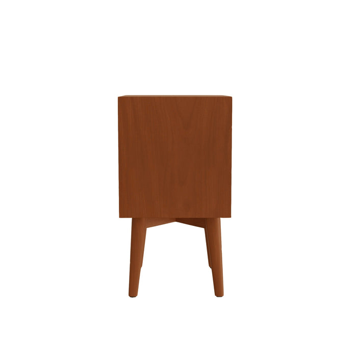 Alpine Furniture Flynn Nightstand, Chestnut