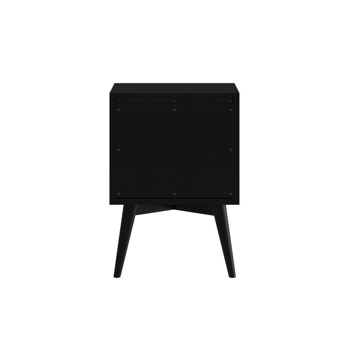 Alpine Furniture Flynn Nightstand, Black