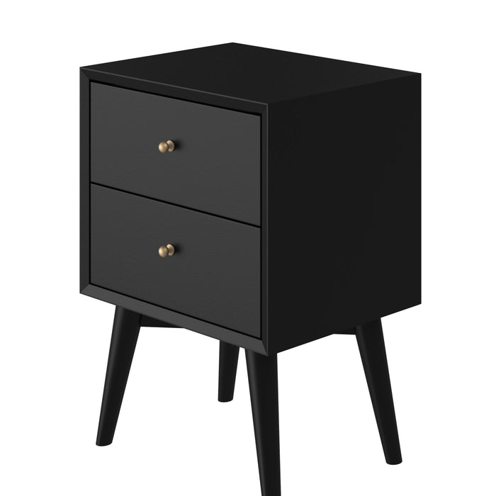 Alpine Furniture Flynn Nightstand, Black