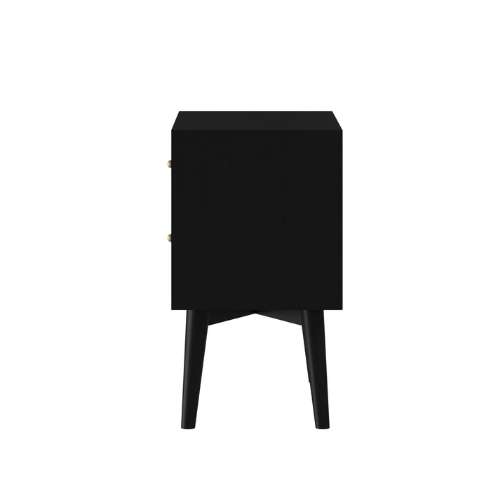 Alpine Furniture Flynn Nightstand, Black