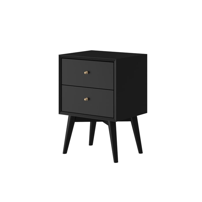 Alpine Furniture Flynn Nightstand, Black