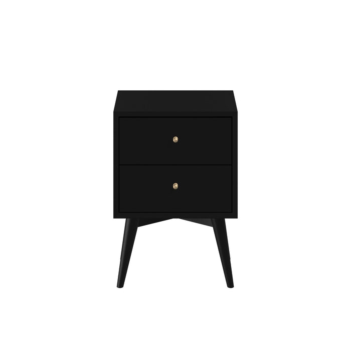 Alpine Furniture Flynn Nightstand, Black