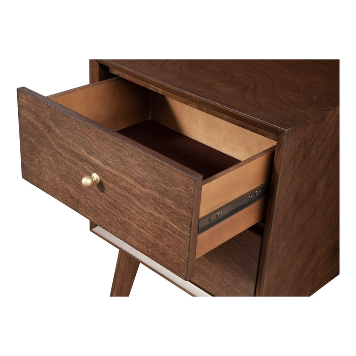 Alpine Furniture Flynn Nightstand, Walnut