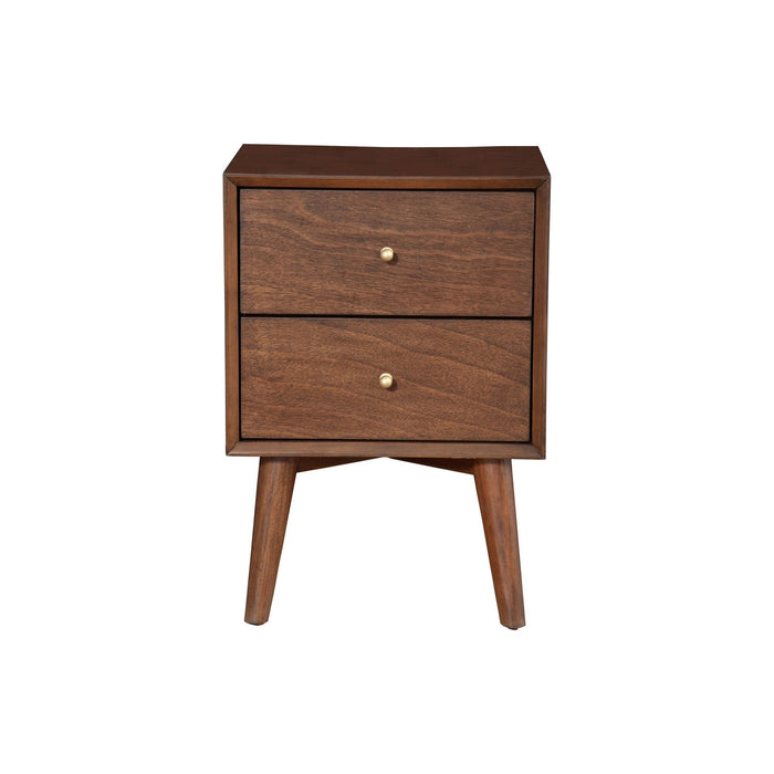 Alpine Furniture Flynn Nightstand, Walnut