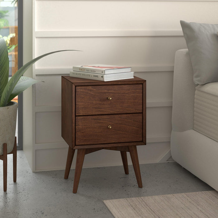 Alpine Furniture Flynn Nightstand, Walnut