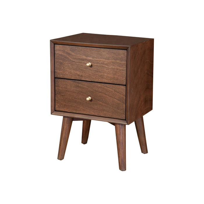 Alpine Furniture Flynn Nightstand, Walnut