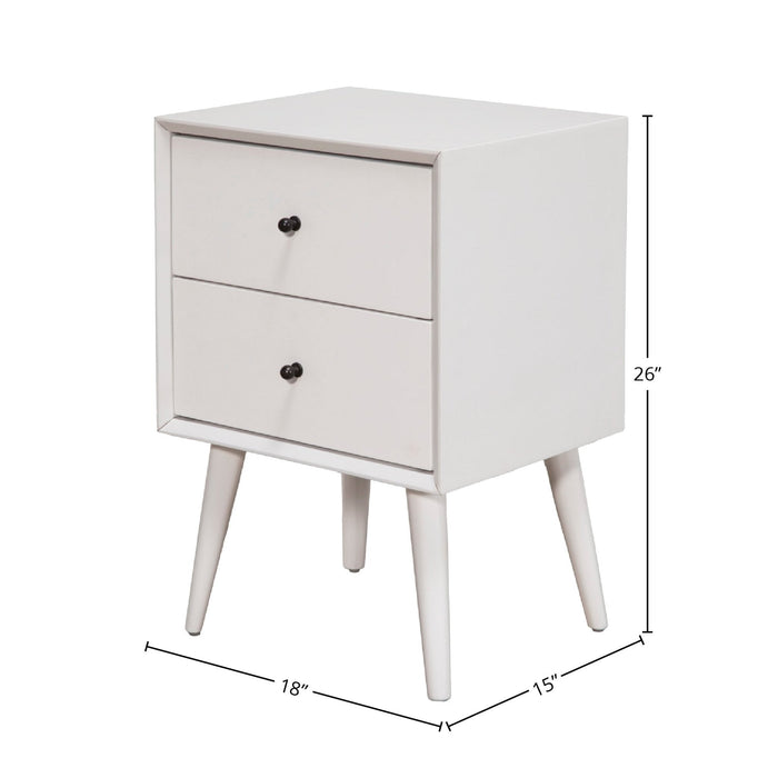 Alpine Furniture Flynn Nightstand, White