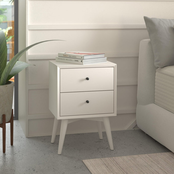 Alpine Furniture Flynn Nightstand, White