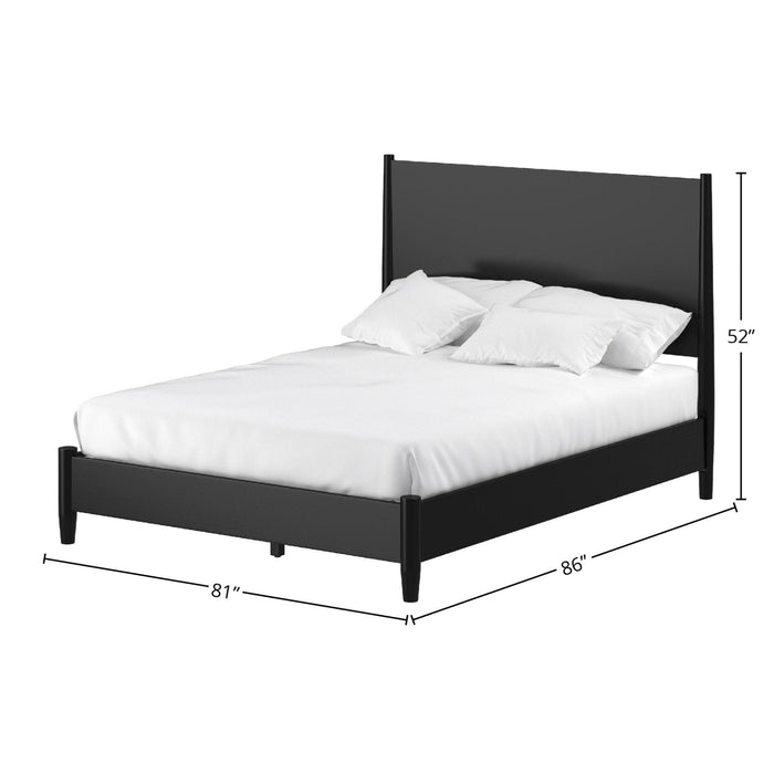 Alpine Furniture Flynn Panel Bed, Black