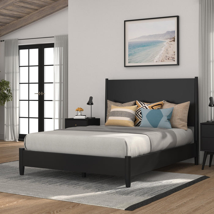 Alpine Furniture Flynn Panel Bed, Black