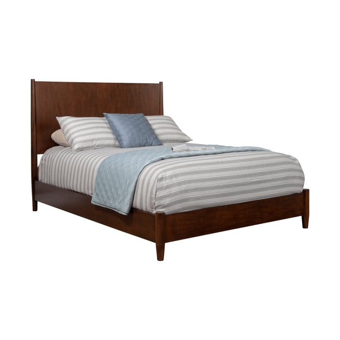 Alpine Furniture Flynn Panel Bed, Walnut