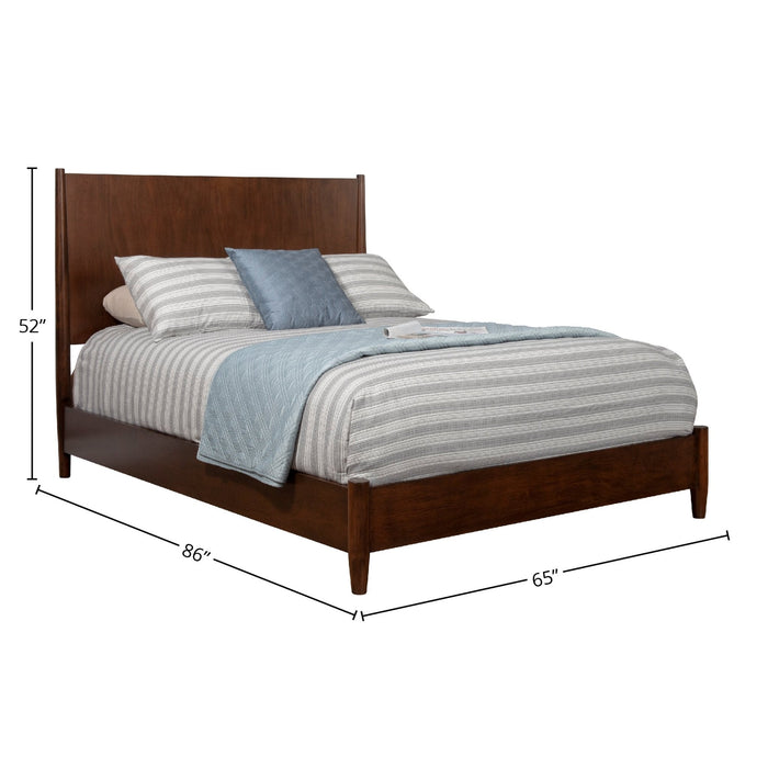 Alpine Furniture Flynn Panel Bed, Walnut