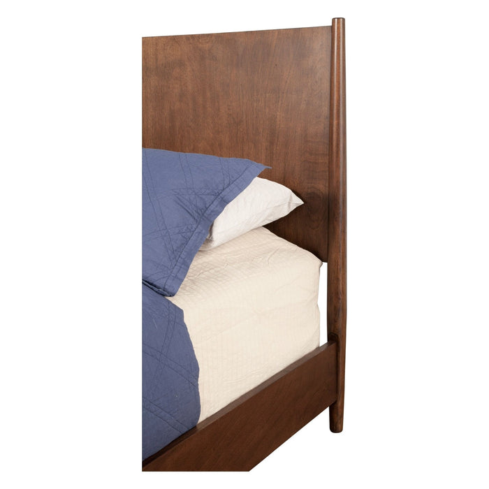 Alpine Furniture Flynn Panel Bed, Walnut
