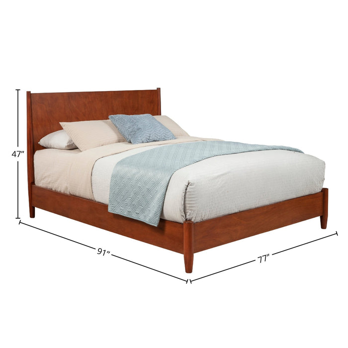 Alpine Furniture Flynn Platform Bed, Chestnut