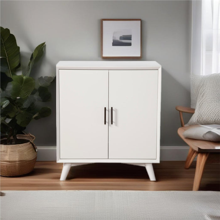 Alpine Furniture Flynn Small Bar Cabinet, White