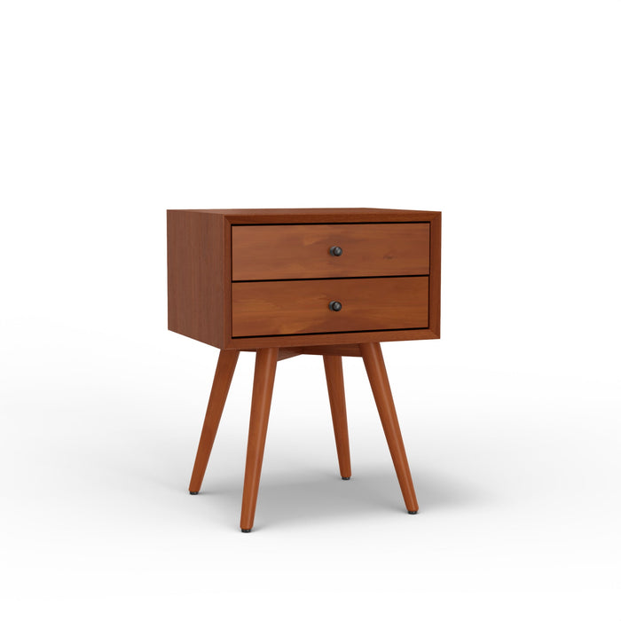 Alpine Furniture Flynn Small Nightstand, Chestnut