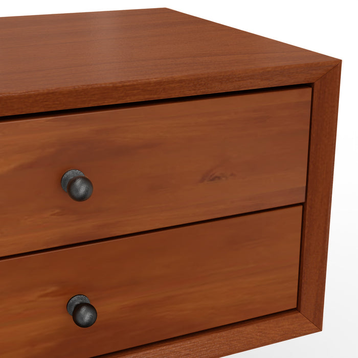 Alpine Furniture Flynn Small Nightstand, Chestnut