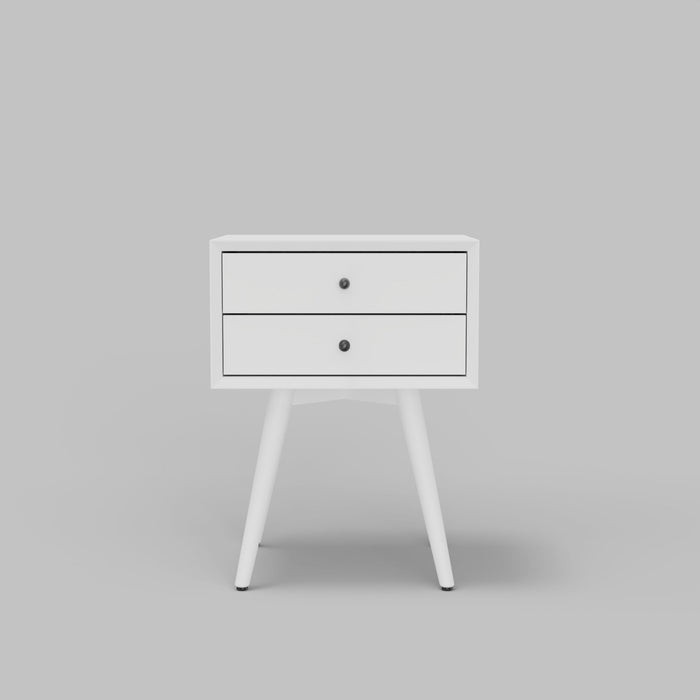 Alpine Furniture Flynn Small Nightstand, White