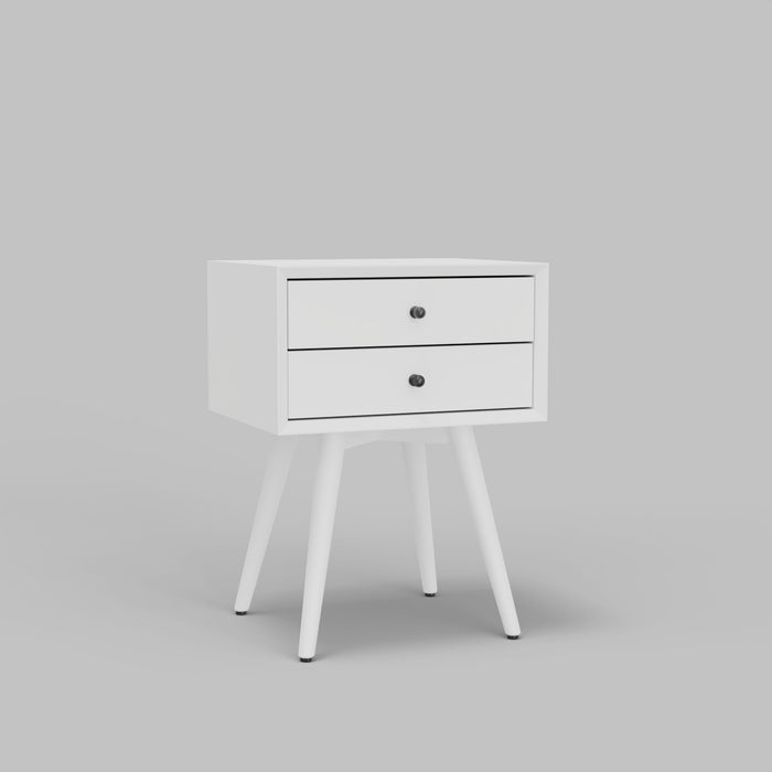 Alpine Furniture Flynn Small Nightstand, White
