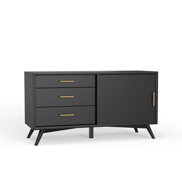 Alpine Furniture Flynn Small TV Console, Black