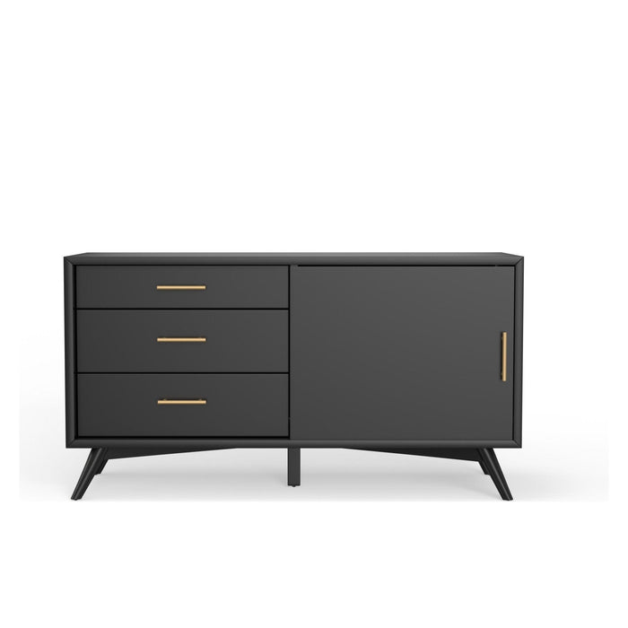 Alpine Furniture Flynn Small TV Console, Black