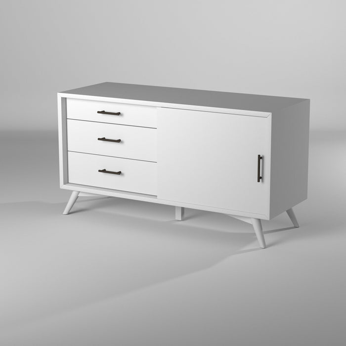 Alpine Furniture Flynn Small TV Console, White