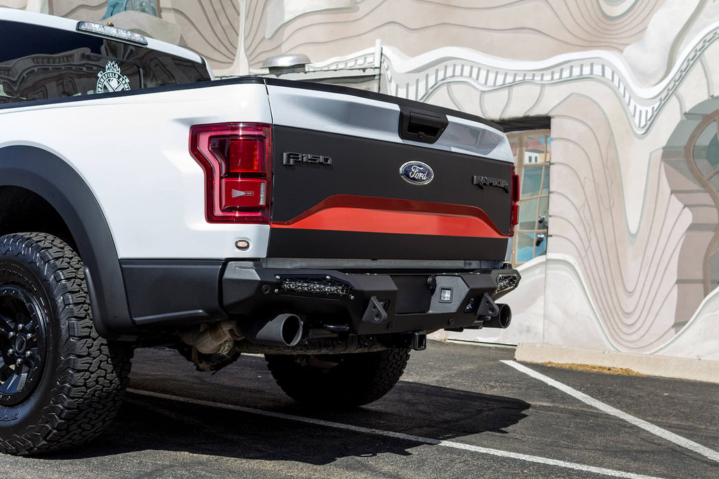 Addictive Desert Designs 2017-2020 Ford Raptor HoneyBadger Rear Bumper (10" Lights) – image 10 of 12