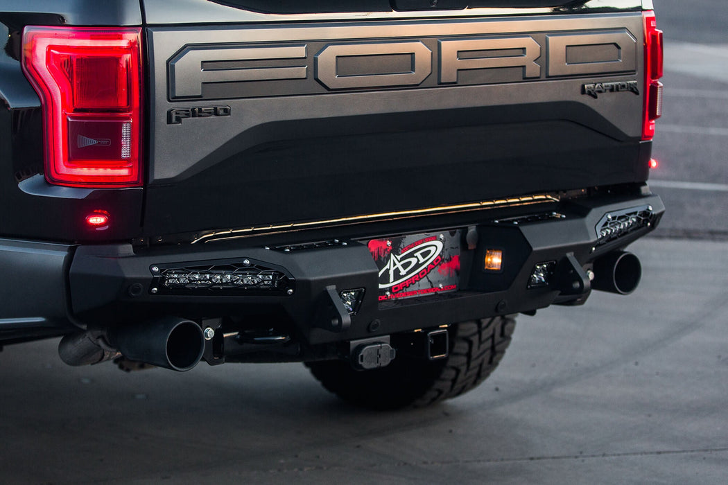 Addictive Desert Designs 2017-2020 Ford Raptor HoneyBadger Rear Bumper (10" Lights) – image 3 of 12